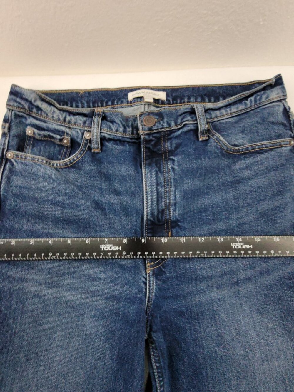 Banana Republic Jeans Womens 31 Blue The Icon Classic Wide Leg Medium Wash Denim - Picture 11 of 16